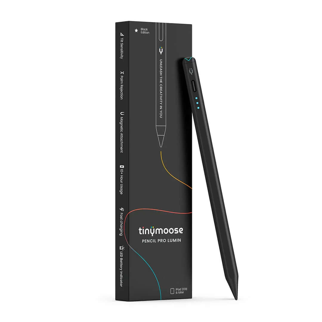 Pencil Pro Lumin Alpine White – iPad Pen with LED and palm rejection with packaging