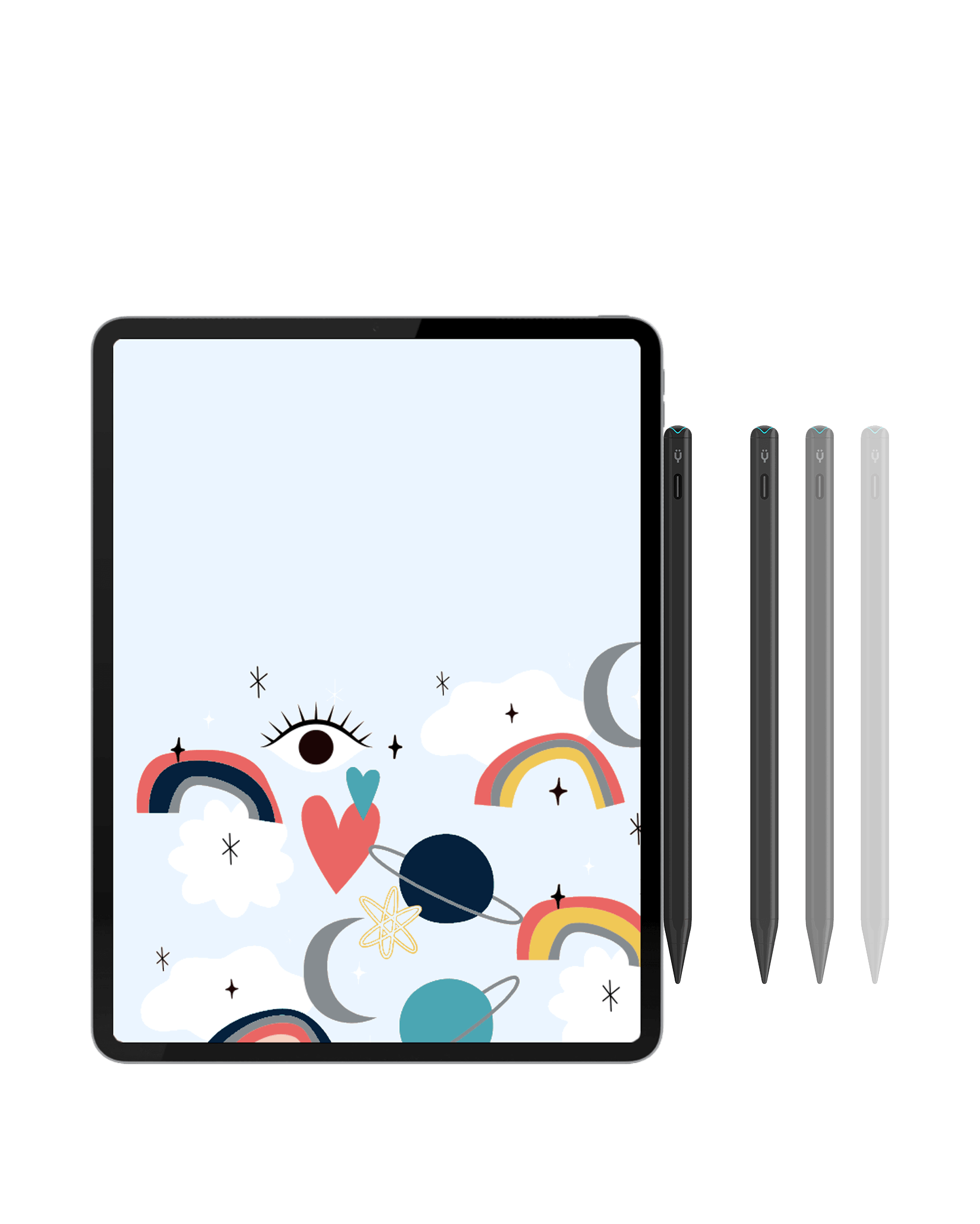 Tinymoose Pencil Pro Ultra – black magnetic stylus for iPad with palm rejection and tilt support | قلم تاينيموس برو ألترا الأسود – قلم مغناطيسي للآيباد يدعم راحة اليد والميلان