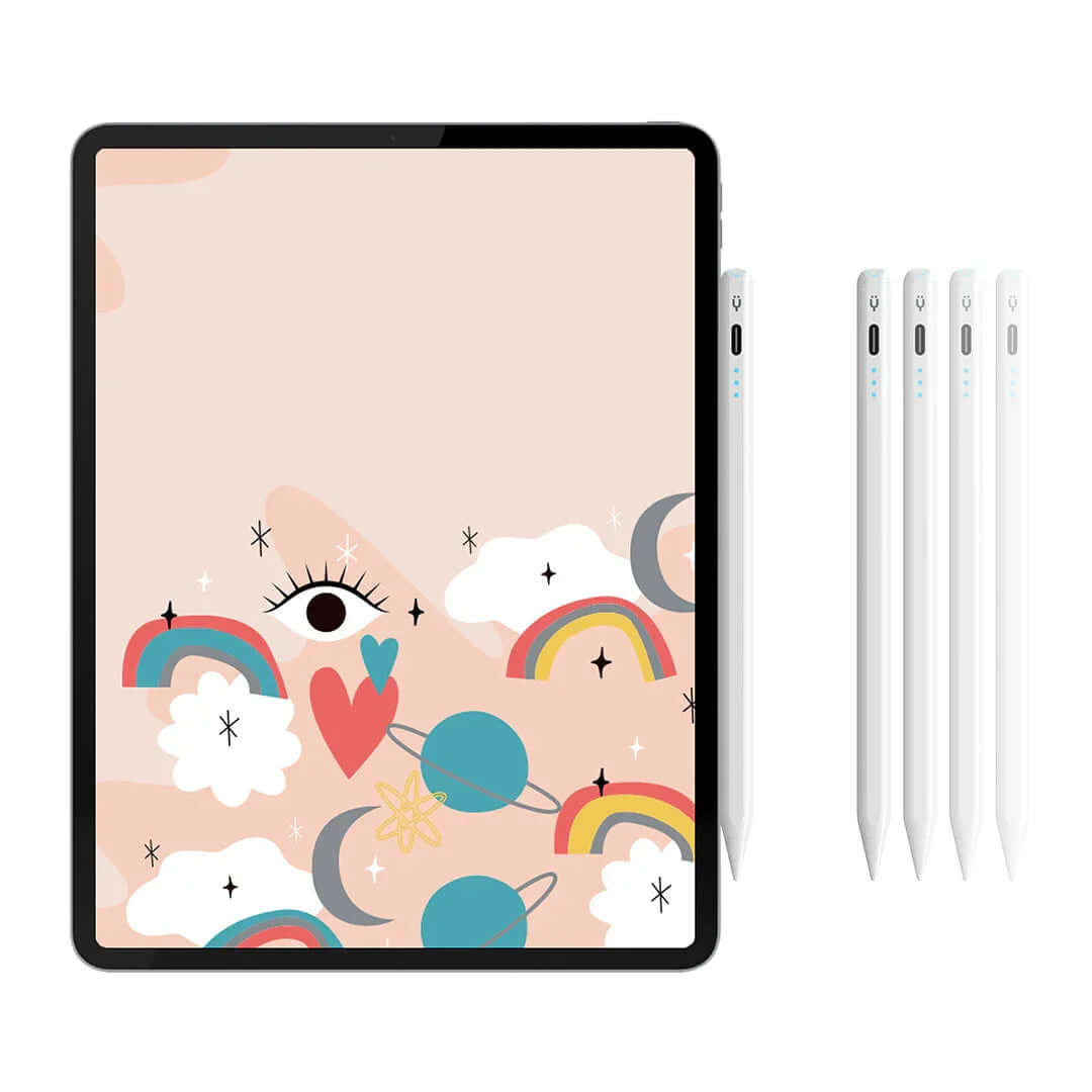 Pencil Pro Lumin Alpine White – iPad pen with LED and palm rejection with magnetic attachement