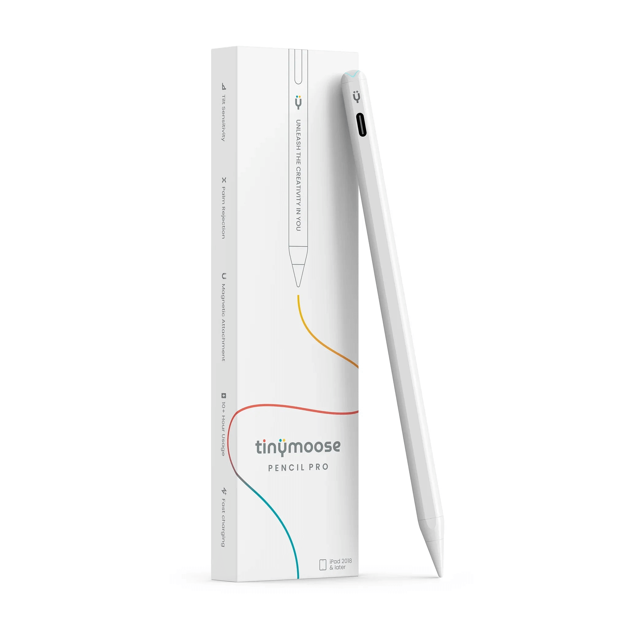 Pencil Pro - iPad Pen With USB-C Charging | Pearl White, with packaging