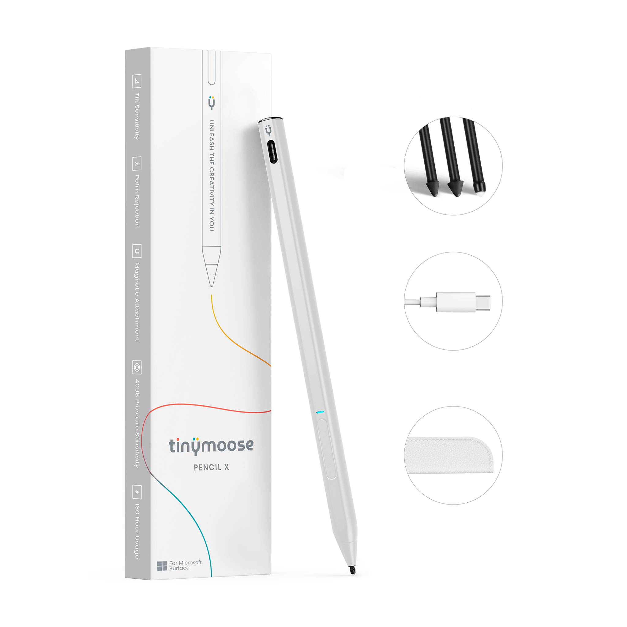 Pencil X – For Microsoft Surface Devices Supporting MPP Protocol - White