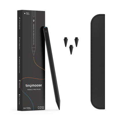 Pencil Pro Plus - iPad Pen with Wireless Charging – Midnight Black packaging content